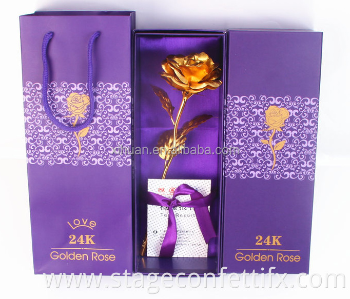 2021 Amazon Hot Sale 24k Gold Plated Rose Eternal Roses Beautiful 24K Gold Dipped Preserved Rose Flower